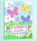 Olive Kids - Butterfly Garden Personalized Canvas Art