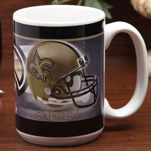 New Orleans Saints Helmet Design Coffee Mug