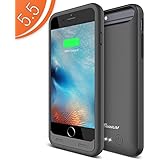 iPhone 6S Plus Battery Case - iPhone 6 Plus Battery Case, Trianium Atomic S iPhone 6/6s Plus Portable Charger Charging Case (5.5")[Black] - 4000mAh Battery Power Bank [MFI Apple Certified]