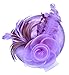 AM CLOTHES Womens Feather and Mesh Fascinator Headwear