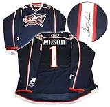 Steve Mason Signed Jersey Blue Jackets Dark Replica