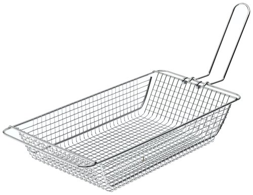 Rome's #162 Outdoor 8 Inch x 15 Inch Grilling Basket, Chrome Plated Steel