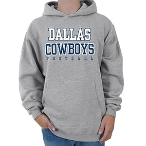 Dallas Cowboys Men's Practice Fleece Hood Grey Large