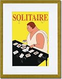 Gold Framed/Matted Print 17x23, Solitaire
