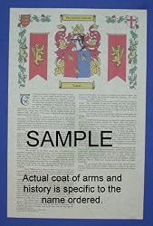 Valero Armorial History with Coat of Arms on Elegant 11 x 17 Parchment Paper