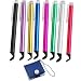 GTMax 8pc Universal Colorful Touch Screen Stylus Pen + BlueMall SD Card Holder for Cell phone, Tablet, and MP3 Player