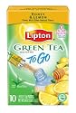 Lipton Green Tea To Go, Honey & Lemon, 10-Count Boxes (Pack of 12)