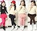 Arshiner Little Girls Winter Warm Leggings Pants with Tutu Lace Skirt,Rose Red 110(Age for 5-6Y)