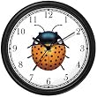 Lady Bug or Lady Bird No.2 - Ladybug - JP Animal Wall Clock by WatchBuddy Timepieces (White Frame)