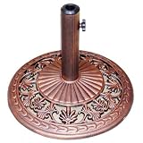 18 Cast Iron Umbrella Stand - Seaside Design Bronze or PatinaChoose Seaside Color: Bronze