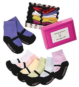 Cotton Baby Tights Printed with Classic Mary Jane Shoes