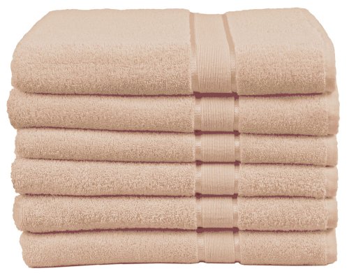 Encore 6-Piece Bath Towel Set, Peach Blush
