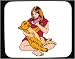 Mouse Pad with body, lion, individuals, feeding, individual, orphan, humans, woman, person, human, persons, people, cub