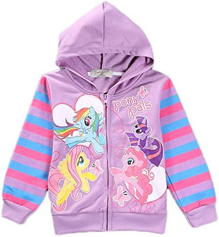Girls' My Little Pony Graphic Hoodie Cotton Purple Size 5 4-5 Years