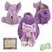 Purple Elephant Raver Backpack for Nocturnal, TAO Together As One and EDC Electric Dance Carnival,Beyond Wonderland,Daisy Carnival ect... + Wooden Bead bracelet set + 3 LIVE * LAUGH * LOVE Vangoddy Bracelets