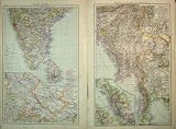 1893 UNIVERSAL MAP BURMA MALAY SOUTH INDIA CEYLON