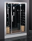 Platinum Luxury Steam Shower With Aromatherapy Ventilation Fan Overheat Protection Standard Bath Tub Size Overhead Rainfall Showerhead Handheld Showerhead & Acupuncture Body Massage