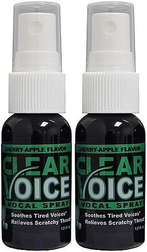Clear Voice Vocal Spray Cherry Apple 1 fl. oz. Bottles 2 Pack