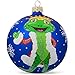 BestPysanky Frog King Glass Ball Christmas Ornament 4 Inches