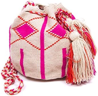 Guanabana Medium Wayuu Bag Pink/Orange