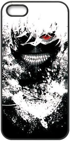 5s Case, iPhone 5 5s Case - Fashion Style New Japanese Anime Tokyo Ghoul Painted Pattern TPU Soft Cover Case for iPhone 5/5s(Black/white)