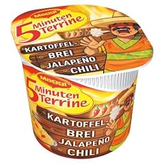 Maggi 5 Minuten-Terrine Kartoffelbrei mit Jalapeno Chili, 8er Pack (8 x 43 g Becher)