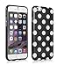 iPhone 6 Case, Black + White Polka Dot TPU Rubber Skin Case Cover for New Apple iPhone 6 4.7 inch With A Free Cleaning Cloth As a Gift