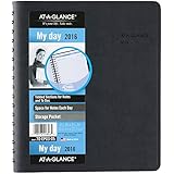 AT-A-GLANCE Daily Appointment Book / Planner 2016, The Action Planner, 6.88 x 8.75 Inches, Black (70-EP03-05)