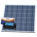 80W 12V solar charging kit with 10A controller and cable for 12V battery in a camper, caravan or boat