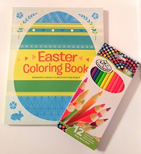 Easter Coloring Book With 12 Pencils Set