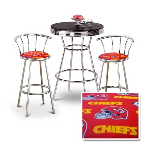 Chrome Bar Table & 2 Chrome 29