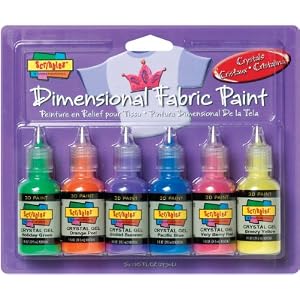 Scribbles-Dimensional-Fabric-Paint-1-Oz-6-Pack-Crystals