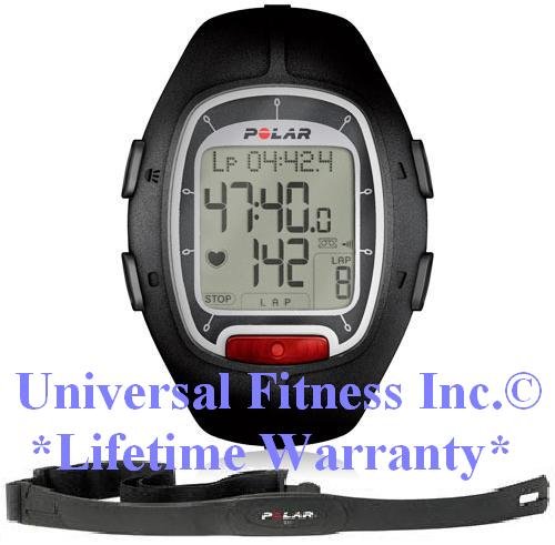 POLAR RS100 HEART RATE MONITOR BLACK WATCH - INCLUDES A LIFETIME WARRANTY * LIFETIME WARRANTY
