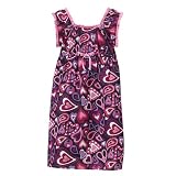 Girls' Nick & Nora Satin Heart Nightgown Top and Pajama Bottoms - Black
