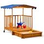 Bac � sable avec d�coration cabane de jardin