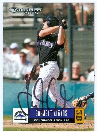Garrett Atkins Autographed/Hand Signed MLB Baseball Card (Colorado Rockies) 2005 Donruss #168