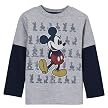 Toddler Boys' Long-sleeve Mickey Mouse 2fer Tee - Grey