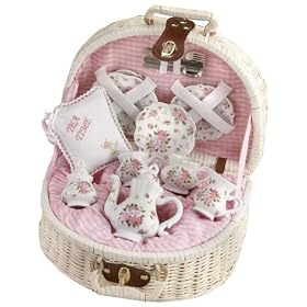 Deluxe Quality Porcelain Tea Set for Pretend Play Tea Time