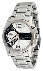 Orient Enduro #CDB02001W Men's Stainless Steel Open Heart Semi Skeleton Automatic Watch