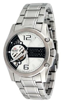 Orient Enduro #CDB02001W Men's Stainless Steel Open Heart Semi Skeleton Automatic Watch