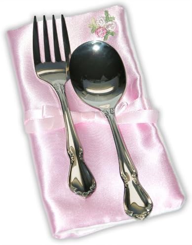 Baby Keepsake Fork &amp; Spoon Pink