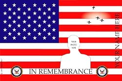 Navy Remembrance USA Small House Flag