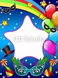 Wallmonkeys Peel and Stick Wall Decals - Carnival Party Card Set #4 - 18H x 14W Removable Graphic