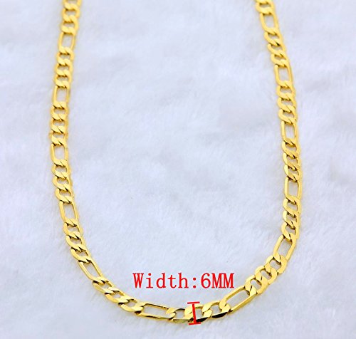 Followmoon Cool 18K Gold Plated Necklace Chain Link For Mens Jewelry