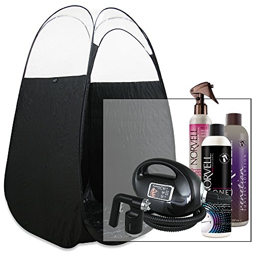 Black Fascination Spray Tanning Machine and Kit with Norvell Airbrush