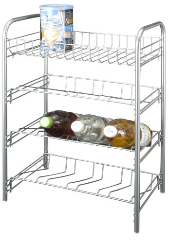 Metaltex 938003039 Kombi-Regal 4-Etagen, silber