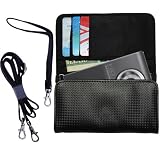 Pearl White Purse Handbag Case for Samsung HMX-U10 Digital Camcorder with both a hand and shoulder loop option - a unique Gomadic design - Lifetime Warranty