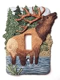 Lightswitch Elk Perfect for Your Rustic Log Cabin Décor Switch Plate Cover