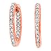 10K Pink Gold 1/2 ct. Diamond ''In and Out'' Hoop Earrings