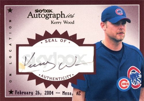 Kerry Wood Autographed/Hand Signed 2004 Fleer No.089 of 099 Chicago Cubs Baseball Card